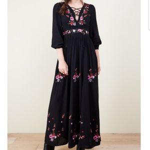 Earthbound emboridered maxi dress